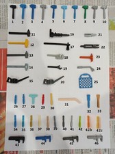(2) Playmobil Outils  - Marteau, Pinceau, Serre Joint, Divers, ...
