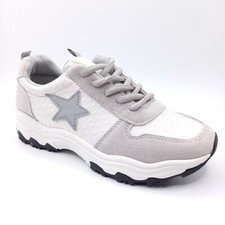 Baskets Tennis Chaussure Femme Sneakers - 36 et 37 -Gris Blanche Marche Rando