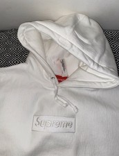 Hoodie supreme box logo blanc - hoodie,