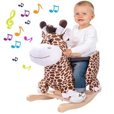 Peluche Girafe à Bascule pour Enfants avec Effets Sonores