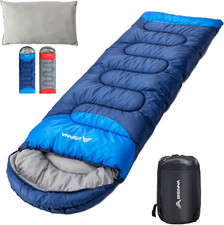 Sleeping Bag with Pillow - 4 Season Backpacking Sleeping Bag Lightweight Waterpr