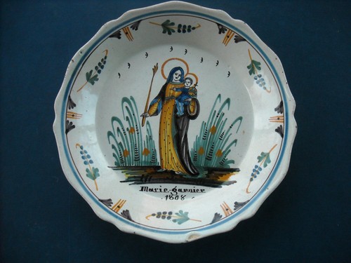 Faience nevers assiette - de,