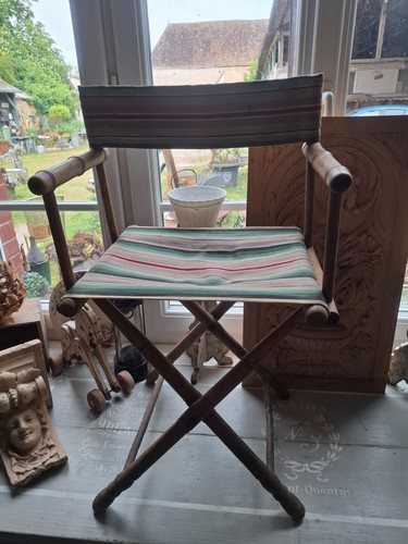Ancien fauteuil pliant bois - ancien,