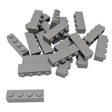 20 LEGO Brick 1 x 4 Gris-Bleu