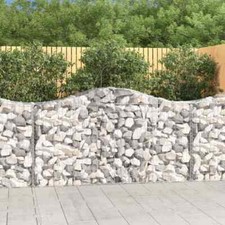 Paniers à gabions arqués 8 pcs 200x50x100/120 cm fer galvanisé gabion vidaXL