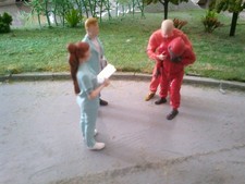 Compatible SCALEXTRIC CARRERA figurine 1/32  intervention accident 2