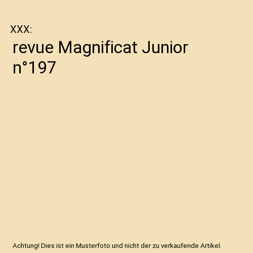 Revue magnificat junior - revue,