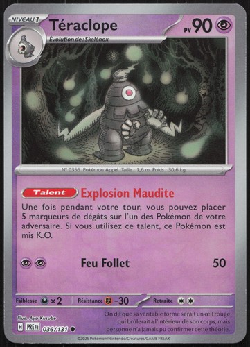 Carte pokémon téraclope - pokémon,