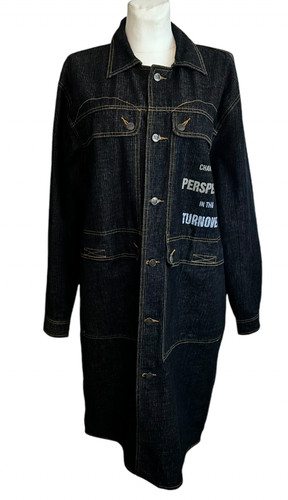 Manteau style trench jean - style, en