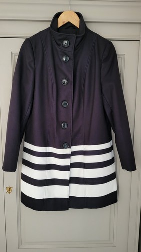 Manteau noir avec - 3/4, rayures