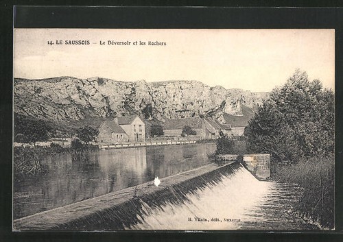 Cpa saussois le déversoir - le, saussois,