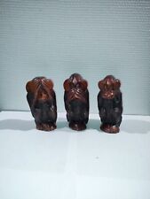 Statuettes Singes de la sagesse, Bois