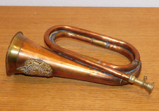 vintage CLAIRON en CUIVRE Instrument MEDAILLE Argyll and Sutherland BRITISH ARMY