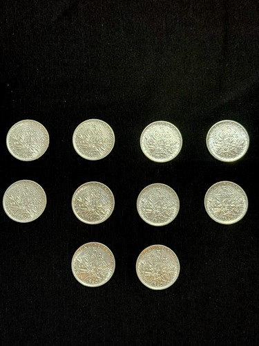 Lot pièces 5 francs - lot,