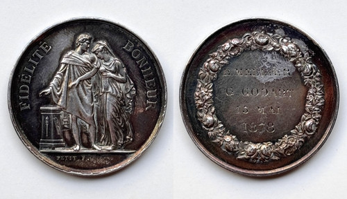 Médaille mariage argent - en,