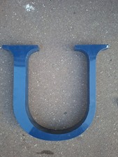 Lettre enseigne métal bleue - lettre,