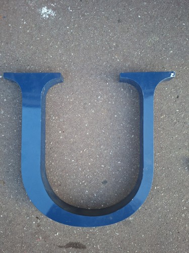 Lettre enseigne métal bleue - enseigne,