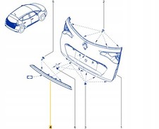 Enjoliveur hayon Non Peint d'origine Renault Scenic 4   848107894R