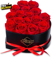 16 Forever Roses Heart Box