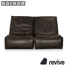 Koinor Free Motion Epiq Cuir Canapé Deux Places Anthracite Gris Noir
