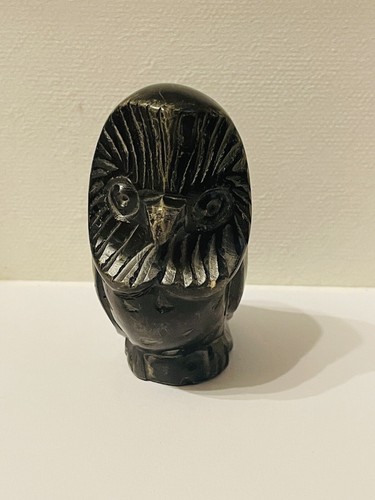 Petit hibou pierre noir - hibou,