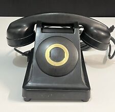 Téléphone vintage années 50 en bakélite noir Propriété de l'Etat Déco Vintage