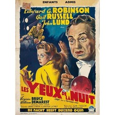 NIGHT HAS THOUSANDS EYES Belgian Movie Poster  - 14x21 in. - 1948 - John Farrow,