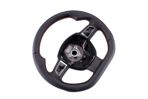 Volant sport noir plat - plat, en