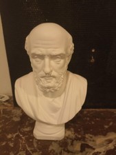 Buste Hippocrate (Père Médecine) Staff 32cm art Musée Louvre Cadeau Médecin