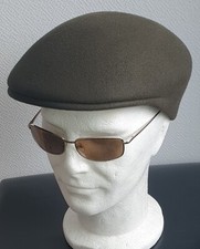 Casquette Bombee en laine Plate  Kaki 100% laine. Made In ITALY  TAILLE 59. Prix