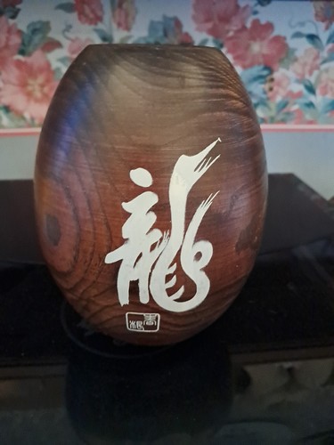 Vase bois massif décor - bois,
