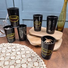 Lot de 6 verres Passoa noir