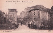 Carte postale ancienne postcard SAOU DRÔME château de LASTIC écrite 1925