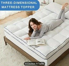 1 surmatelas pour la relaxation du dos, housse de matelas très épaisse.