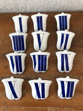 12 beaux chiffres Plaques émaillées Numéro meuble  Métier  vintage indus tiroir