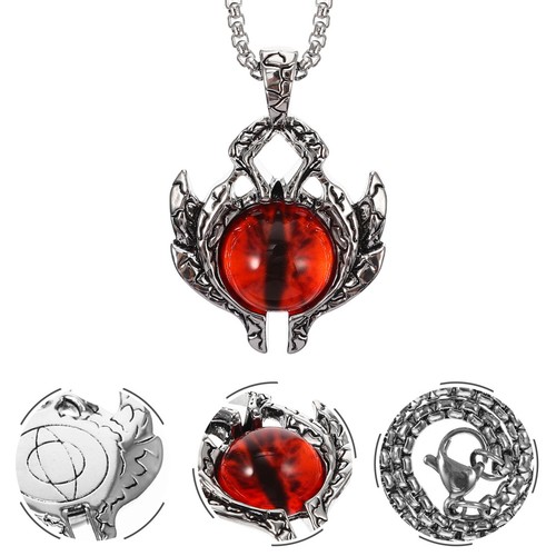 Collier œil chat rouge - collier,