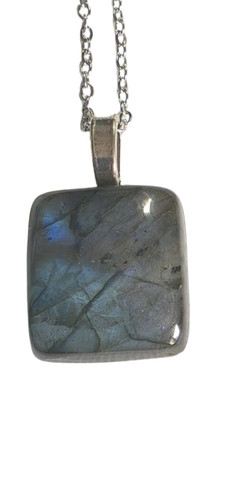 Collier pendentif labradorite - collier,