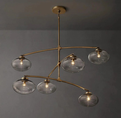 Lustre rond mobile lumières - lustre, 6