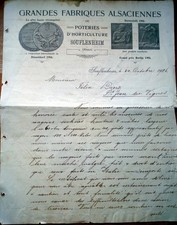 ancienne lettre vieux papier alsace souflenheim 1906