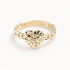 Solide 10K Or Pépite Coeur