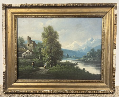 Huile sur toile paysage - huile,