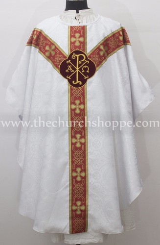 Chasuble blanc gothique - blanc,