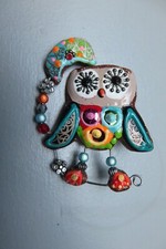 broche artisanale forme chouette ou hibou