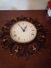 Pendule Vedette Fer Forge 1960