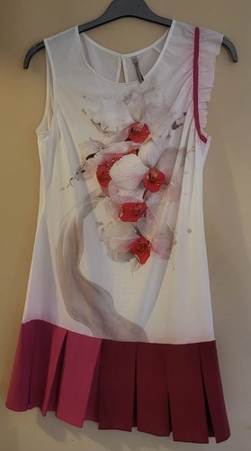 Robe blanche fleurs - blanche,