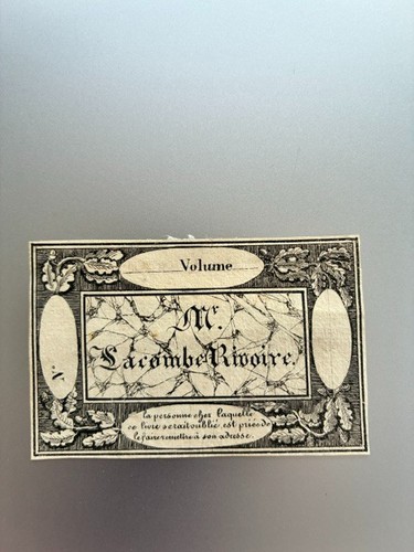 Libris lacombe rivoire - -,