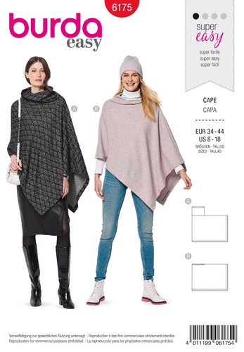 Patron couture cape burda - patron, de