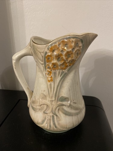 Ancien pichet barbotine decor - ancien,
