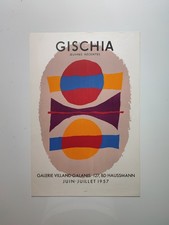 Léon Gischia Affiche Exposition 1957 Villand Galanis Mourlot Exhibition Poster