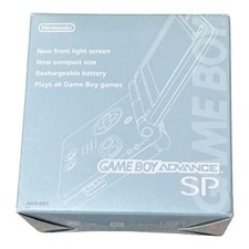 Console Nintendo Game Boy Advance SP Pearl Blue AGS-001 en boîte chargeur testé